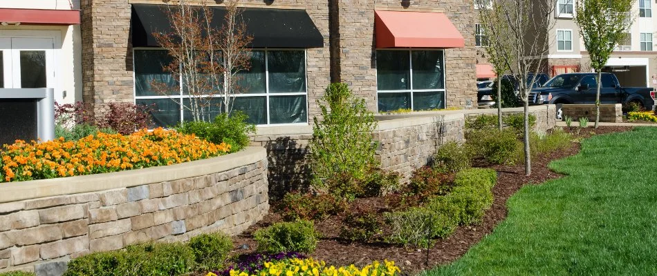 Landscaping on a commercial property in Ephrata Township, PA.