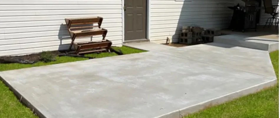 Patio attached to the back of a house in Ephrata Township, PA.