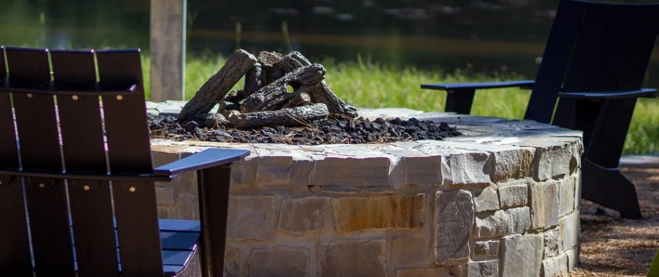 Wood-burning fire pit in Hummelstown, PA.